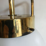 Sergio Mazza for Artemide, Italian "Delta" glass brass wall lamp 1960s