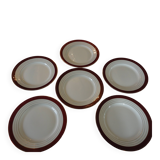 Assiettes plates porcelaine opaque digoin sarreguemines modèle pasteur