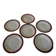 Digoin sarreguemines opaque porcelain dinner plates, pasteur pattern