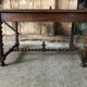 Old desk style henri ii table + drawer wood turned vintage