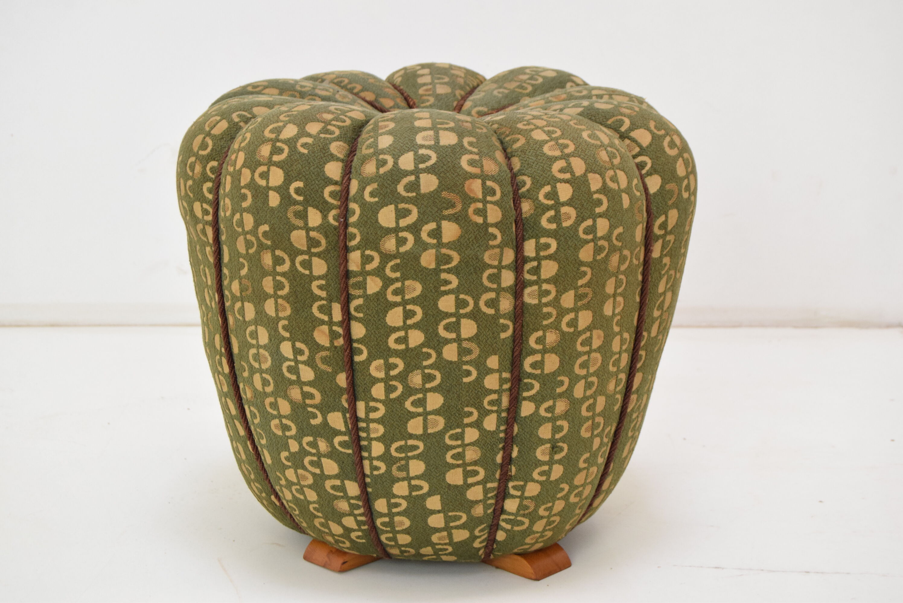 Mid-century stool designed by Jindrich Halabala,1950's.