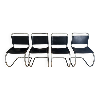 4 chaises MR10 Ludwig Mies Van Der Rohe