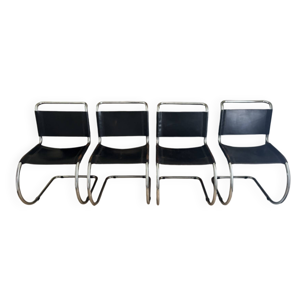 4 chaises MR10 Ludwig Mies Van Der Rohe