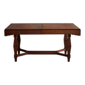 Table à manger Art déco en teck, avec allonge papillon, ébéniste danois, années 1940