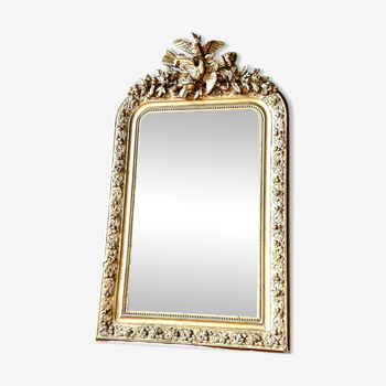 Miroir Louis-Philippe à fronton 57x97cm
