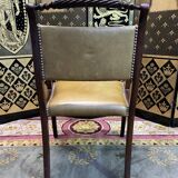 English office armchair mahogany and leather