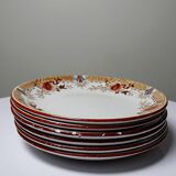 Sarreguemines tea service - Kyoto - antique 5 cups 6 saucers in Japanese style