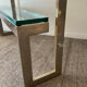 Console "G" by Belgochrom in brass and glass from the 1970s.