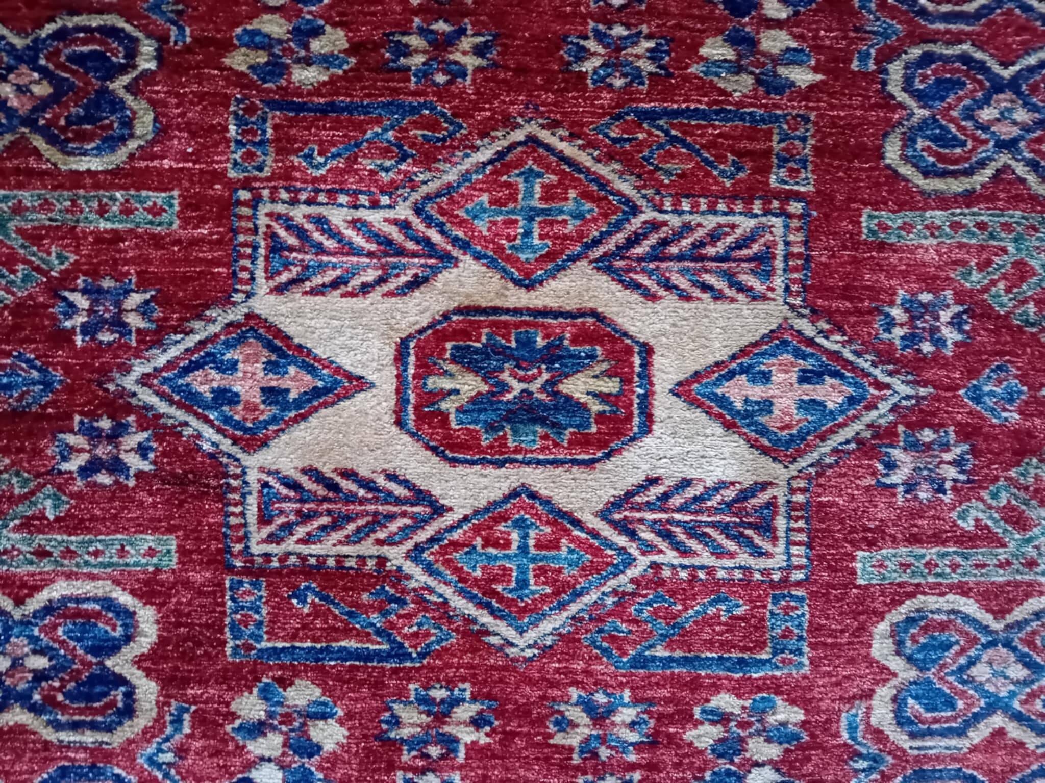 Handmade Pakistani Kazak Rug 200x173cm