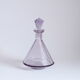 Art deco faceted violet crystal liquor carafe, Bohemia 1930s.