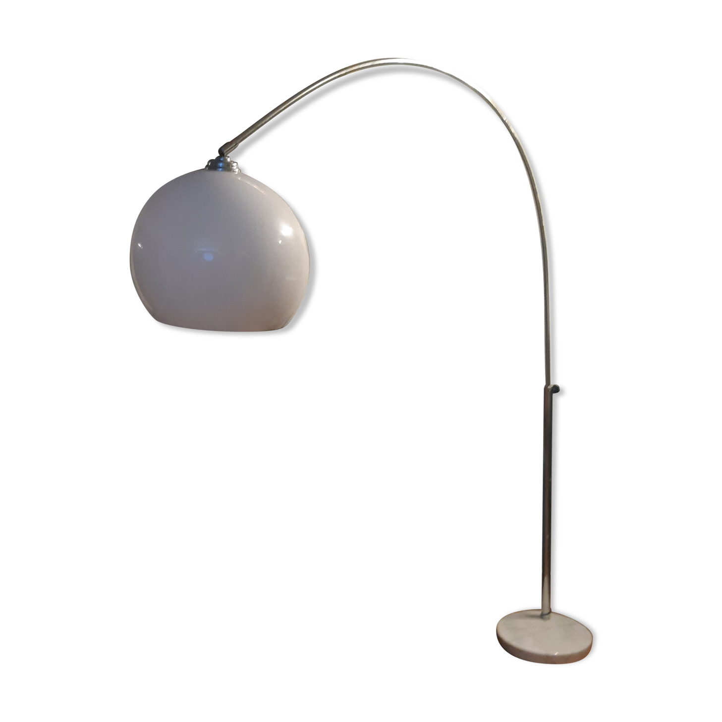 70s arched lamppost, marble foot