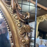 Napoleon III Style Golden Oval Mirror