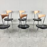Rare dining chairs in copper by Cattelan italy, 1970s