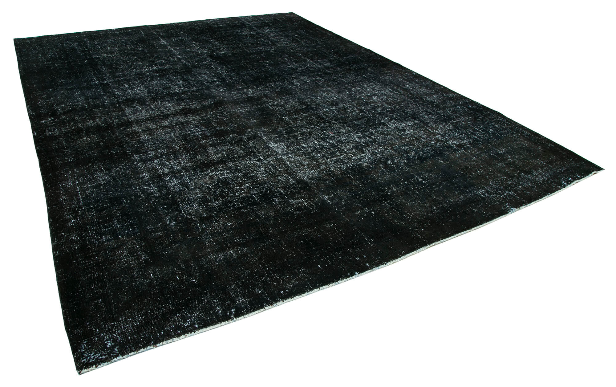 Handwoven Persian Overdyed 292 cm x 386 cm Black Wool Carpet