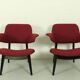 Paire de fauteuils lounge de Louis van Teeffelen pour Wébé – design néerlandais moderne du milieu du siècle (années 1960)