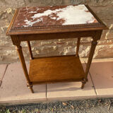 Wooden and pink marble server