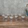 Set of water glasses on stems