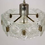 Lampe à Suspension Sculpturale Vintage en Verre par Kamenický Šenov, 1970s