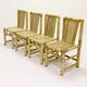 Bamboo dining chairs in tropicalist style 1970