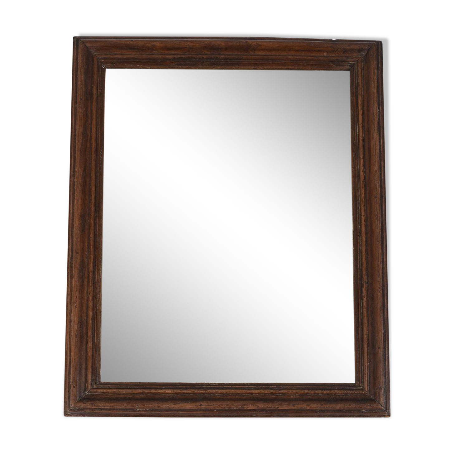 Old rectangular mirror, wooden frame