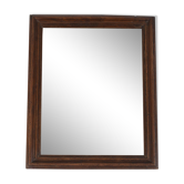 Old rectangular mirror, wooden frame