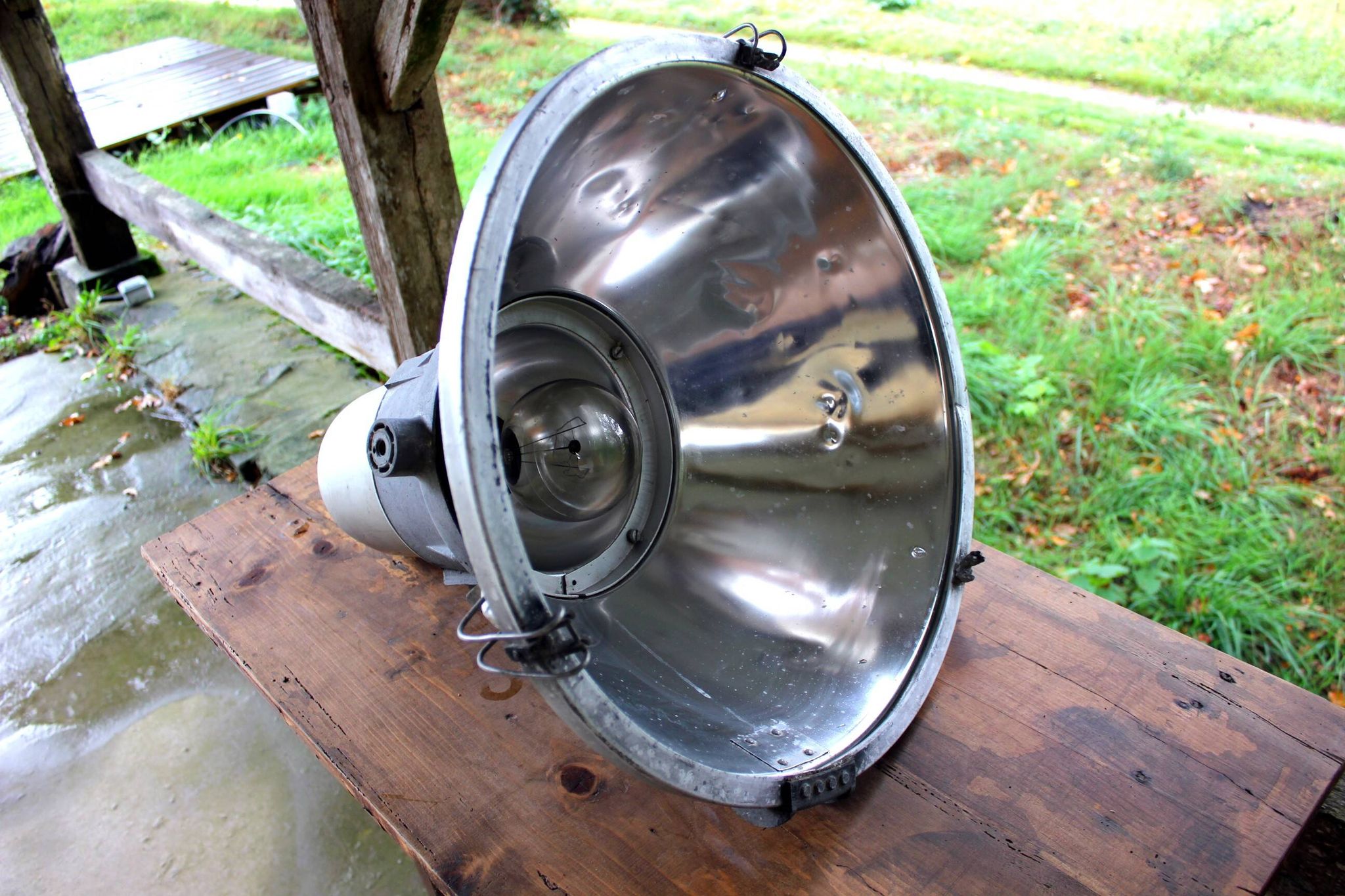 Suspension grand luminaire industriel vintage