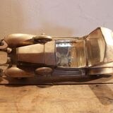 Silver metal car with compartment