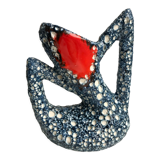 Vase fat lava blue design 70s