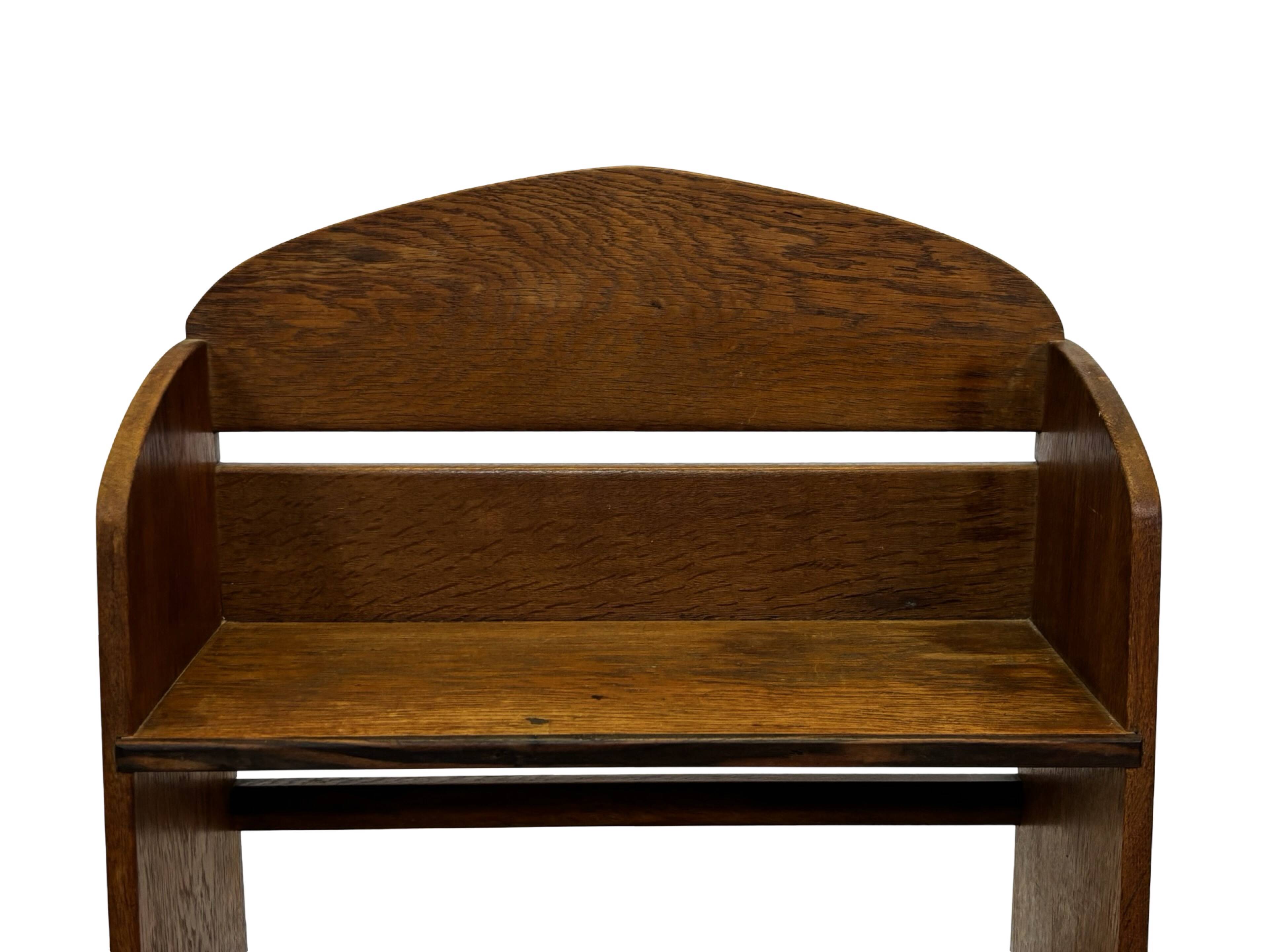 Art Deco Oak compact bookcase minimalist design