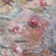 Tableau peinture huile pommiers en fleurs