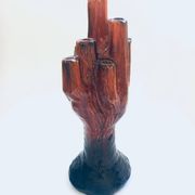 Mid-Century Cactus-Shaped Ceramic Candleholder, 1960s
