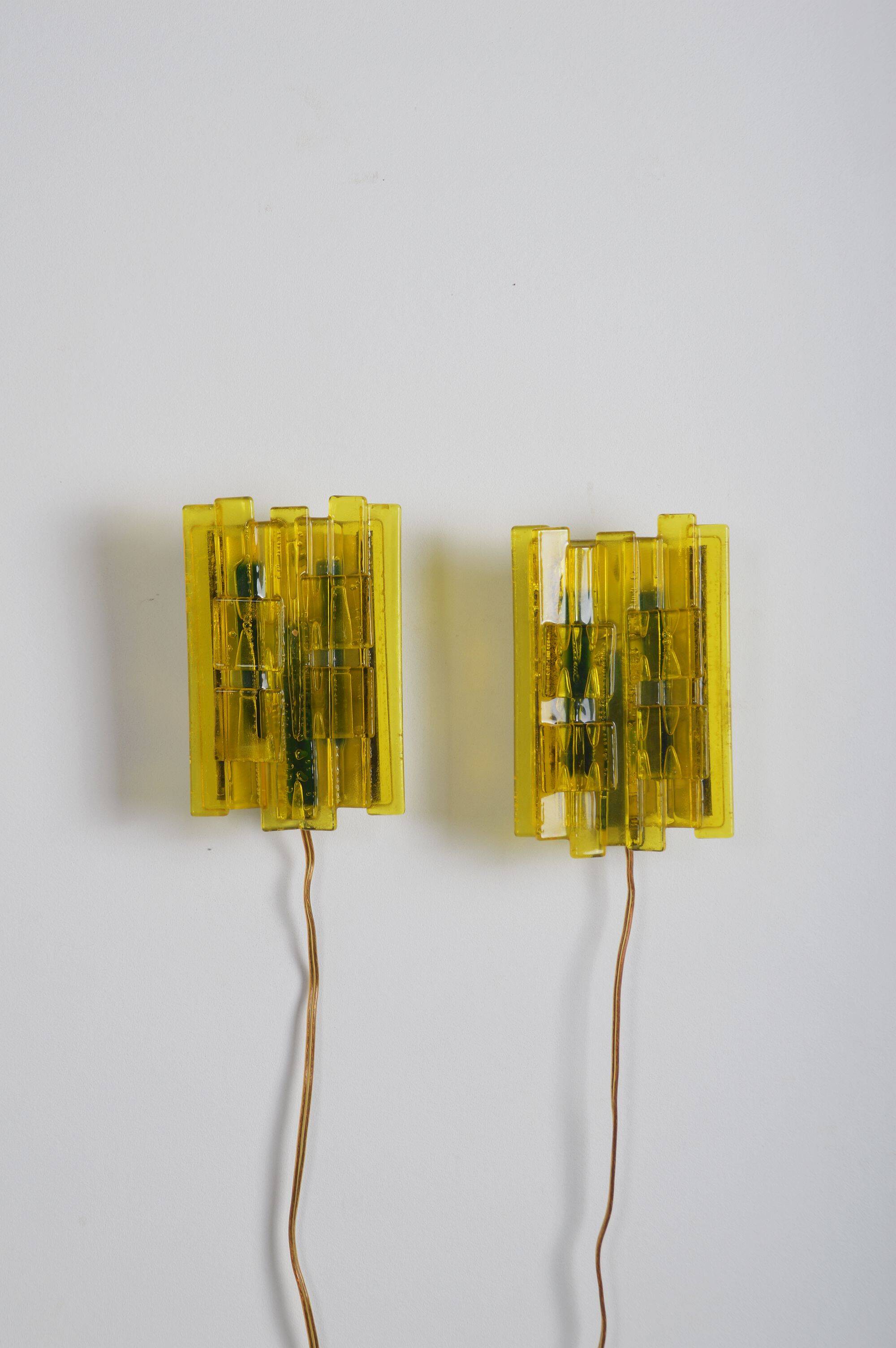 Set of Danish wall lamps no. 217 by Claus Bolby for Lyskaer Belysning, 1960