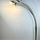 Italian Arc floor lamp with 6 lights in gold brass, 1970s.