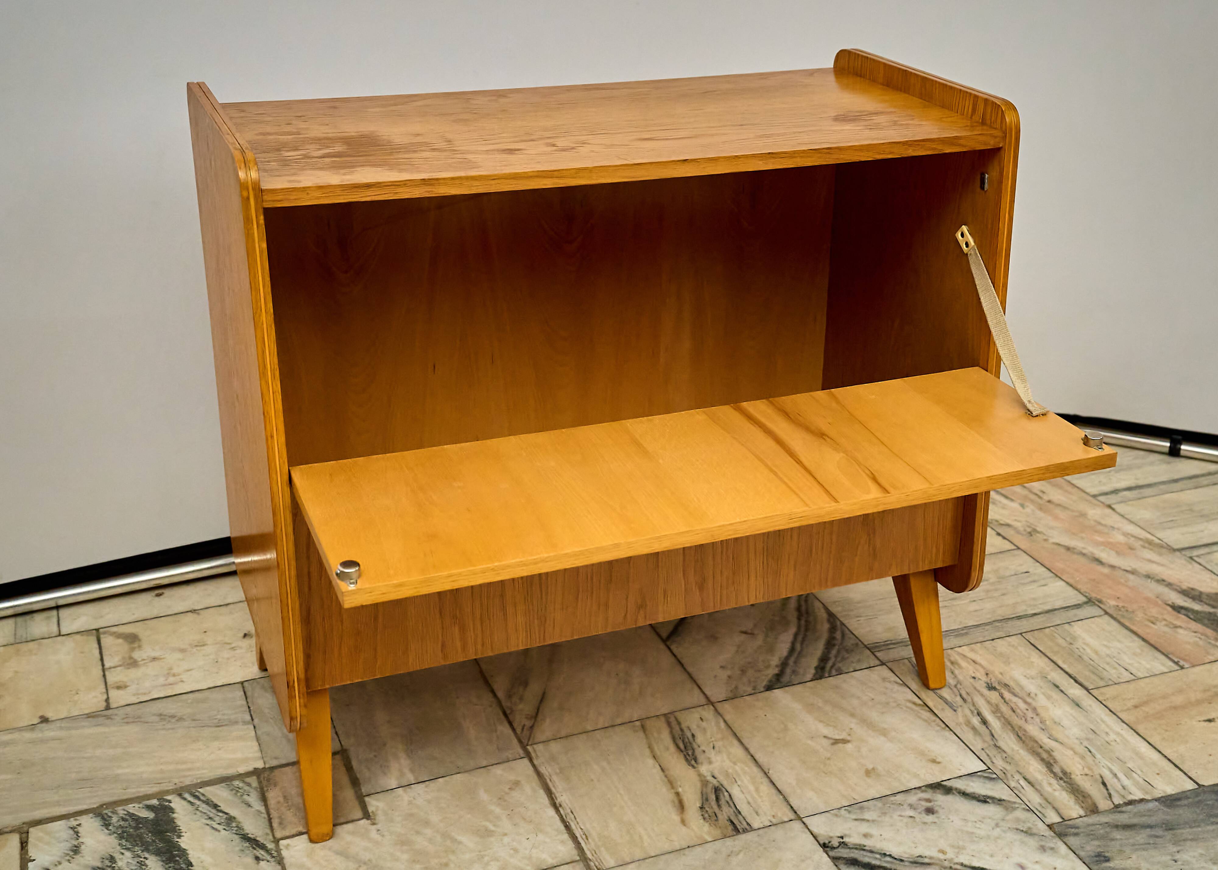 Vintage Bedding Cabinet 1960s Czechoslovakia