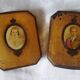 Ancient metal chocolate boxes with royal portraits