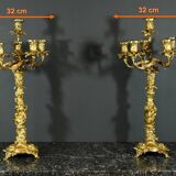 Bronze Candelabra, after J-A. Meissonnier, Rococo style, Napoleonic era