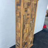 Patchwork wood wardrobe
