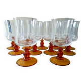Set of 11 70s glasses