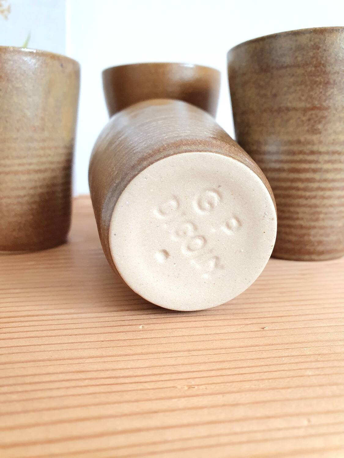 Small Digoin stoneware cups