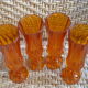 Verres flûtes à champagne cristal orange