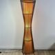 Kobe floor lamp metal and rattan 1990s Ht 170 cm
