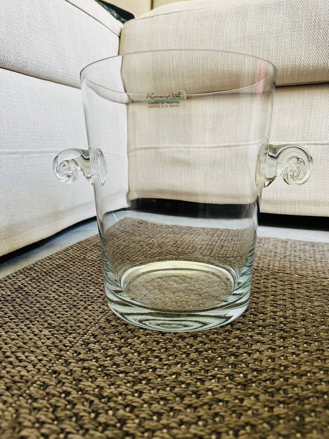 RomanArt champagne or ice bucket • blown glass