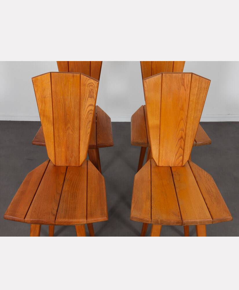 Suite of 6 chairs by Franciszek Aplewicz for LAD, 1960