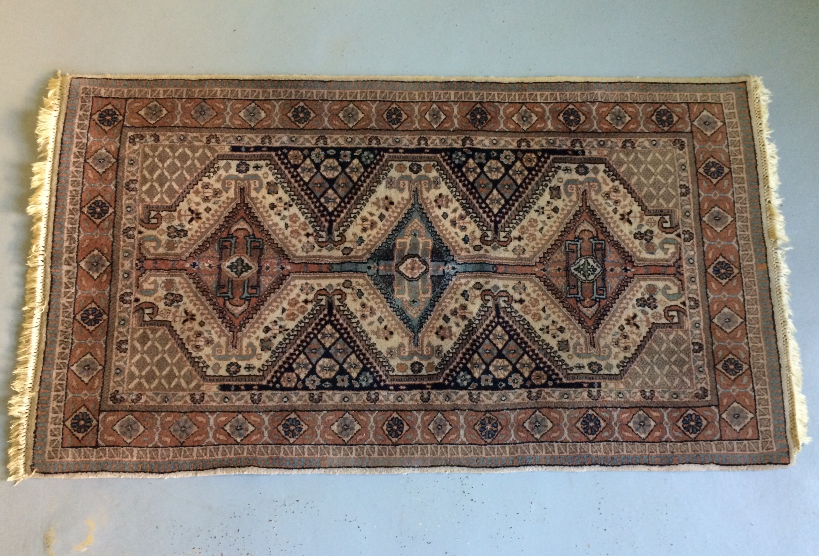 Vintage Hand knotted Rug 100% wool
