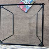 Black wire metal side table