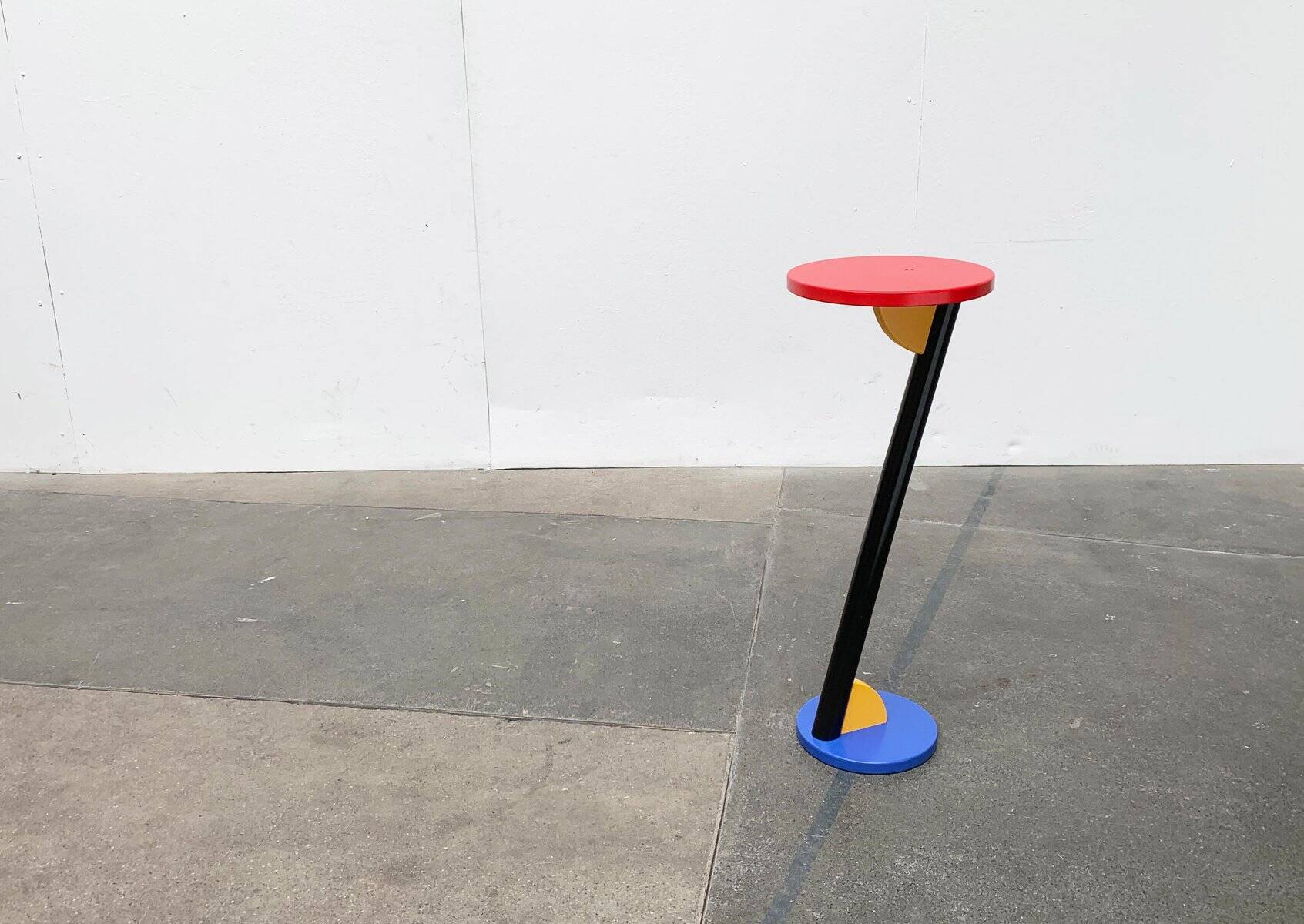 Postmodern wooden plant stand or side table