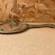 Antique art nouveau mirror face a main gilded bronze vintage flower decor