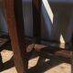 Low stools made of rustic oak