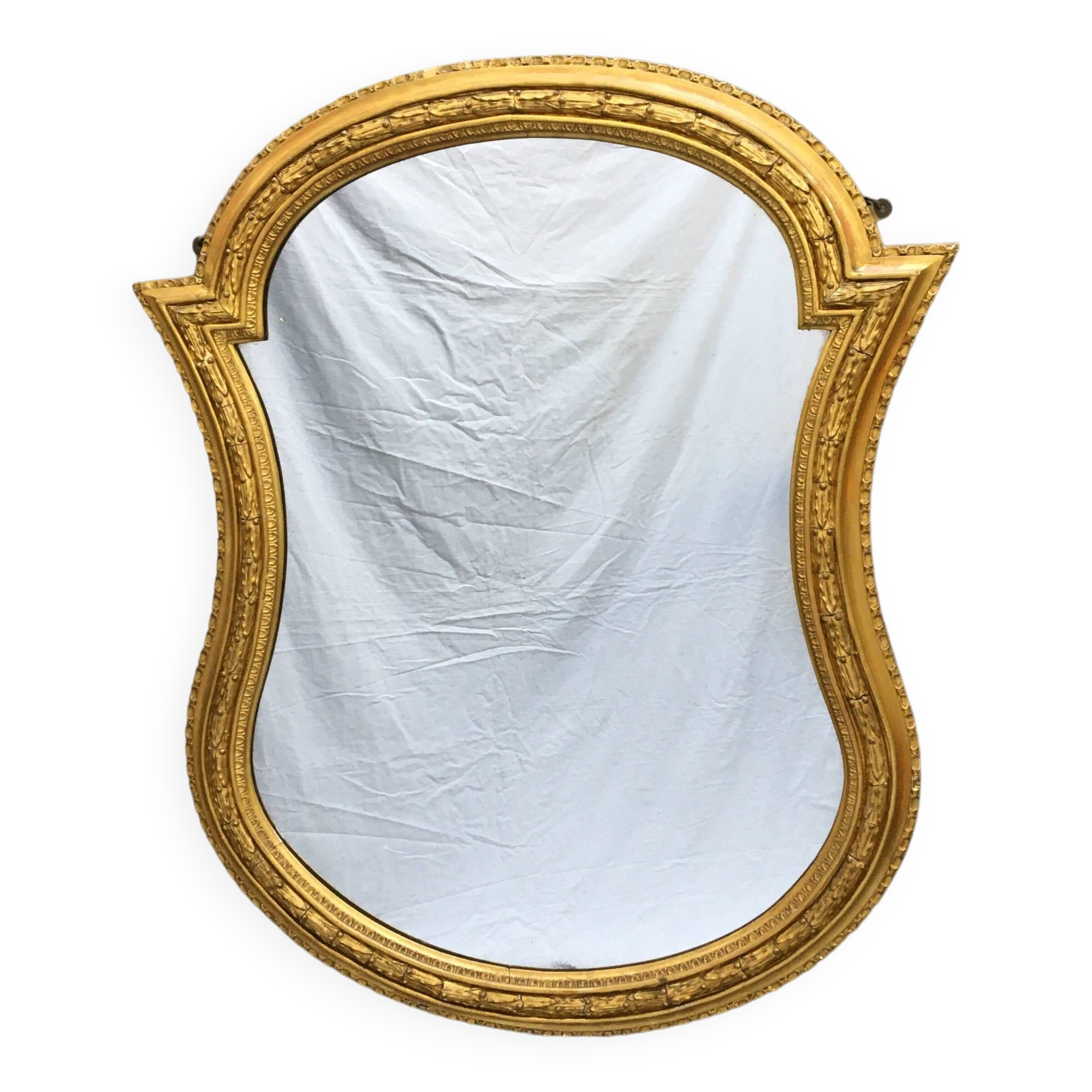 Grand miroir doré du 19ème