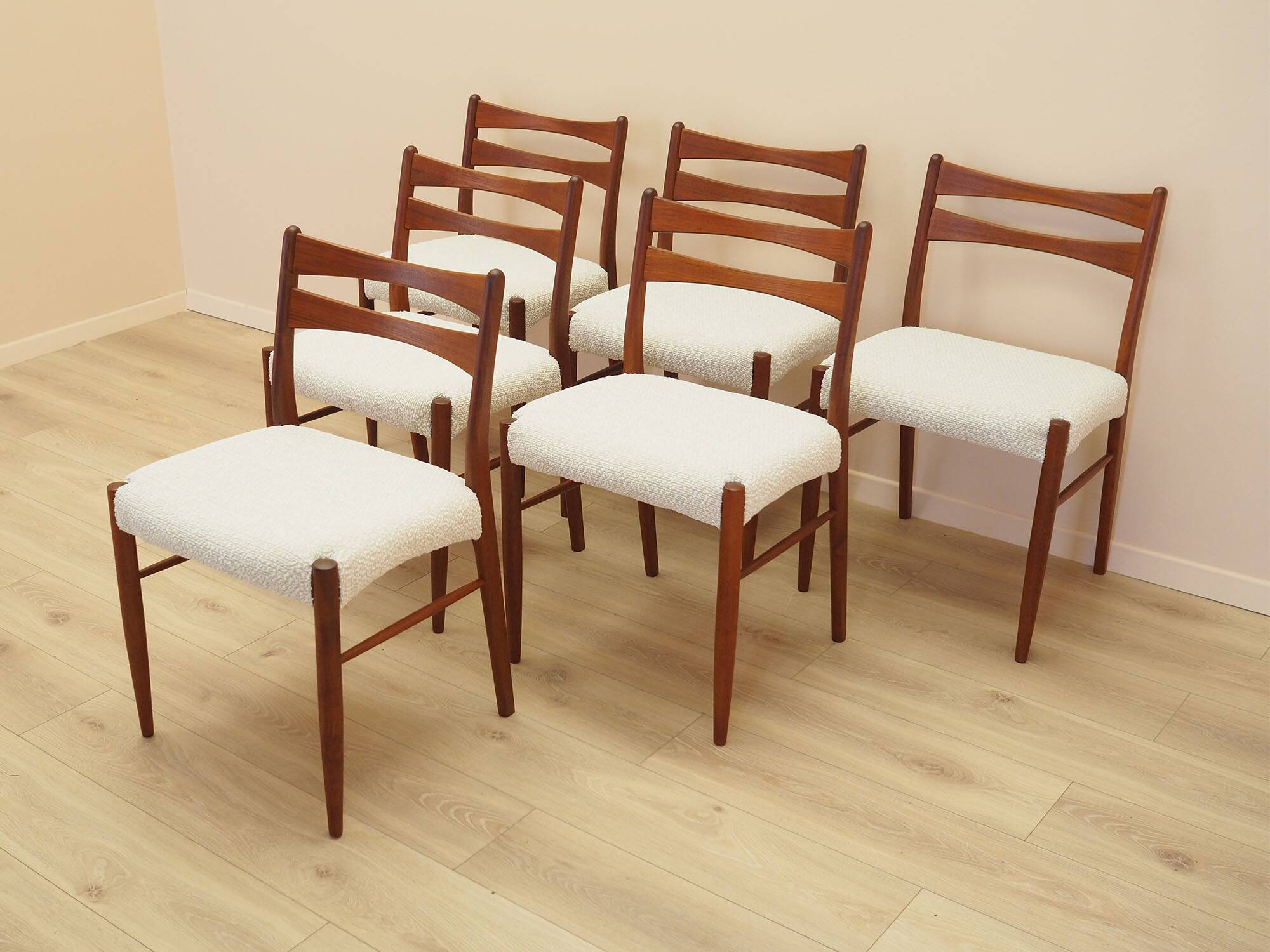 Set of six teak chairs, Danish design, 1960s, made in Denmark